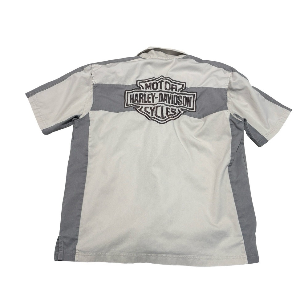Harley Davidson Men's Short Sleeve Button Down Shirt Size Large 23 x 28